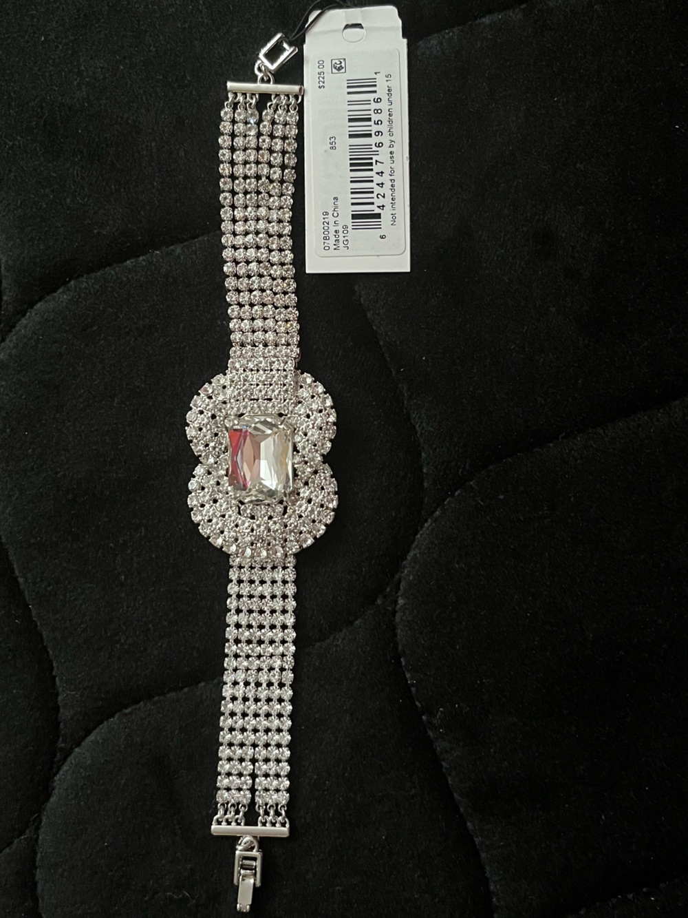 GIVENCHY Crystal Multi-Row Statement Flex Bracelet - Picture 6 of 7